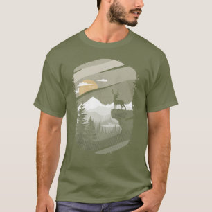 Camiseta Bosque de montaña de venados para hombres