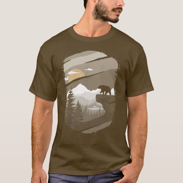 Camiseta Bosque de montaña para hombres (Anverso)