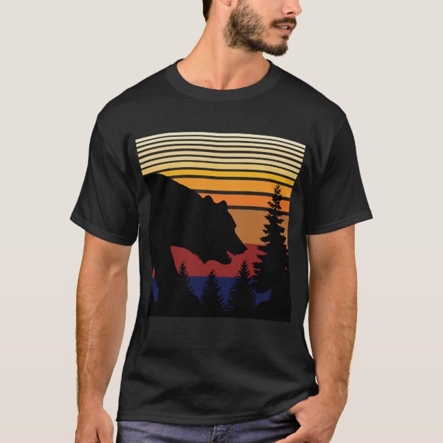 Camiseta Bosque de Osos Vintage (Anverso)