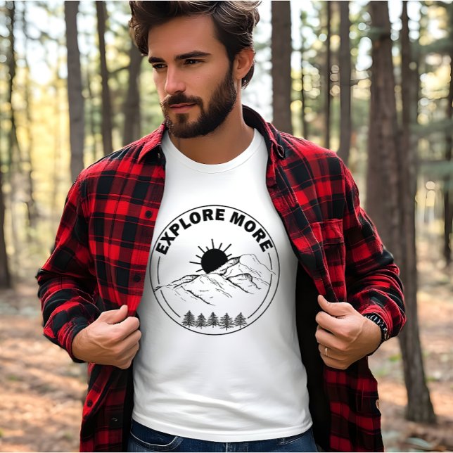Camiseta Bosque de pinos paisajísticos mínimo (Subido por el creador)