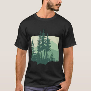 Camiseta Bosque De Pinos Y Montañas
