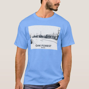 Camiseta Bosque de Robles Illinois Sobredimensionado 1
