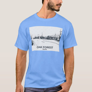 Camiseta Bosque de Robles Illinois Sobredimensionado 1