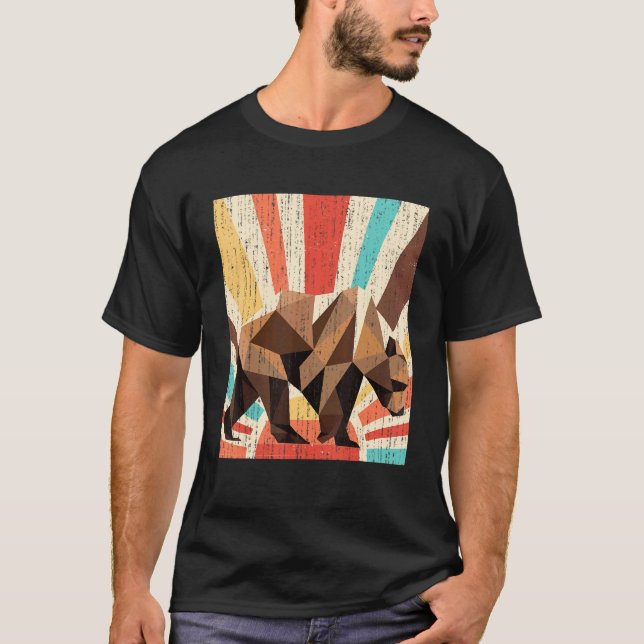Camiseta Bosque de vida silvestre retro Naturaleza animal o (Anverso)