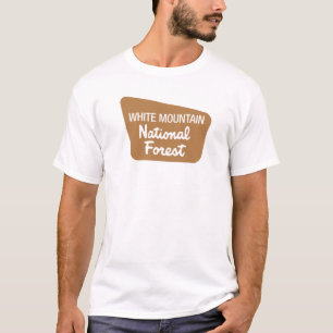Camiseta Bosque del Estado blanco de la montaña (Rótulo)