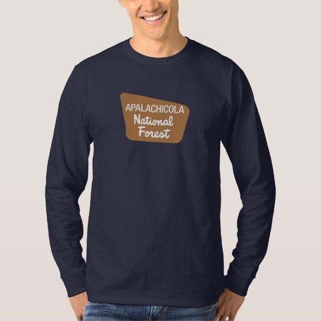 Camiseta Bosque del Estado de Apalachicola (Rótulo) (Anverso)