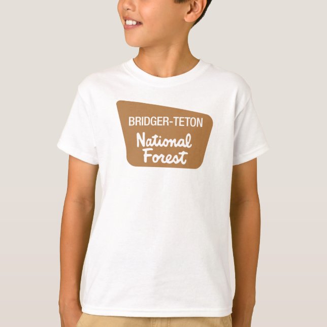 Camiseta Bosque del Estado de Bridger-Teton (Rótulo) (Anverso)