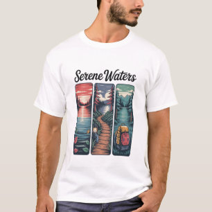 Camiseta Bosque del Lago de Aguas Serenas Naturaleza Inspir