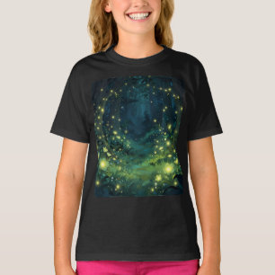 Camiseta Bosque Encantado Brillo Noche Mágica