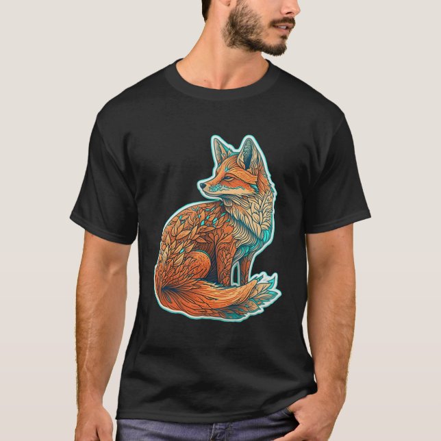 Camiseta Bosque Espíritu Fox Planta Transformación Naturale (Anverso)