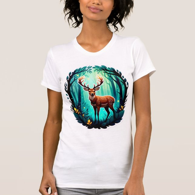 Camiseta Bosque Mágico de los Ciervos (Anverso)