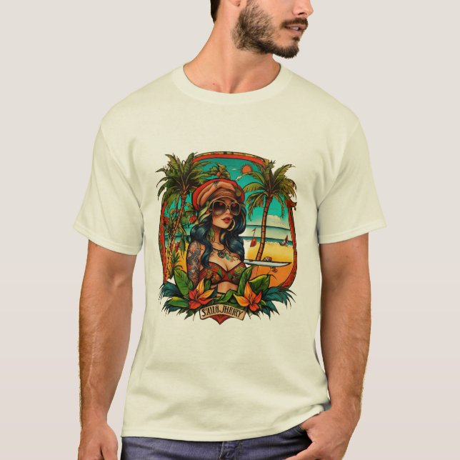 Camiseta Bosque místico: Animales encantados y flora (Anverso)