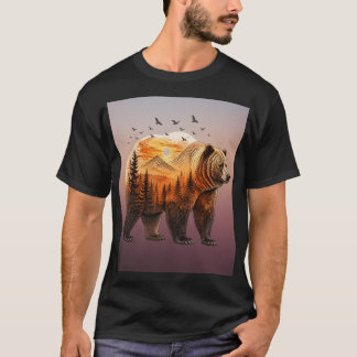Camiseta Bosque Montañoso de Oso Pardo