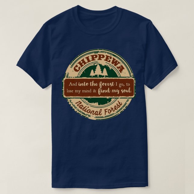 Camiseta Bosque nacional de Chippewa 2 (Diseño del anverso)