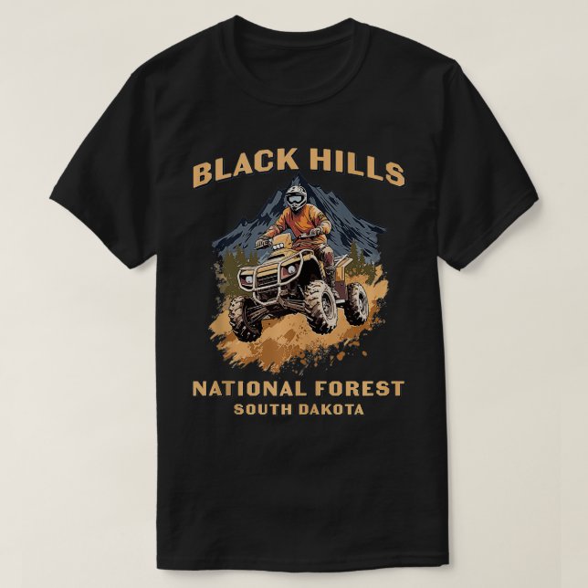 Camiseta Bosque Nacional de Colinas Negras ATV UTV OHV Quad (Diseño del anverso)