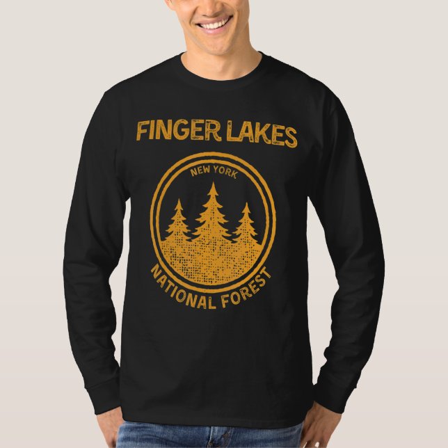 Camiseta Bosque nacional de Finger Lakes y Nueva York (Anverso)