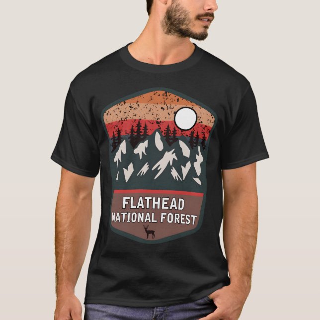 Camiseta Bosque nacional de Flathead (Anverso)