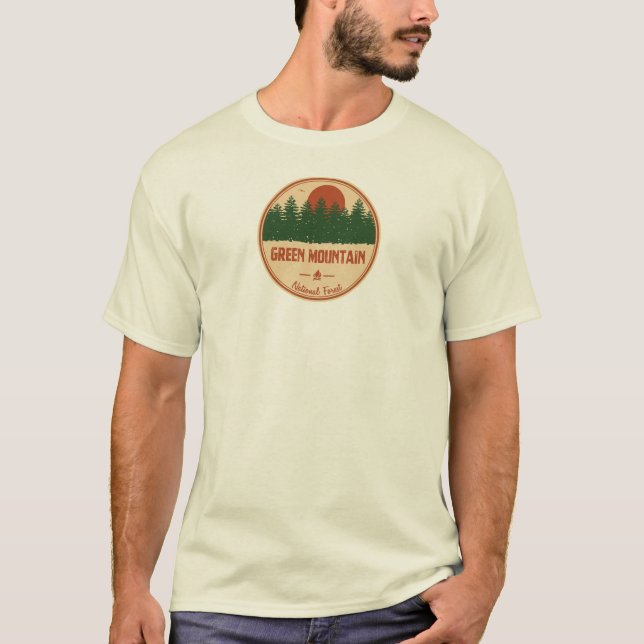 Camiseta Bosque nacional de la montaña verde (Anverso)