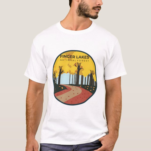 Camiseta Bosque nacional de los lagos de dedo (Anverso)