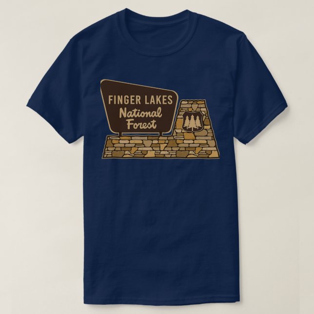 Camiseta bosque nacional de los lagos de los dedos (Diseño del anverso)