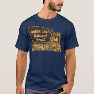 Camiseta bosque nacional de los lagos de los dedos