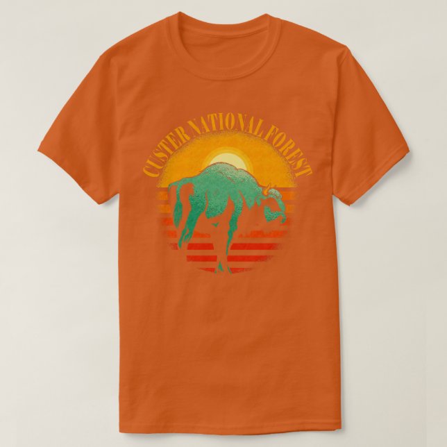 Camiseta Bosque nacional estadounidense Custer Montana Dako (Diseño del anverso)