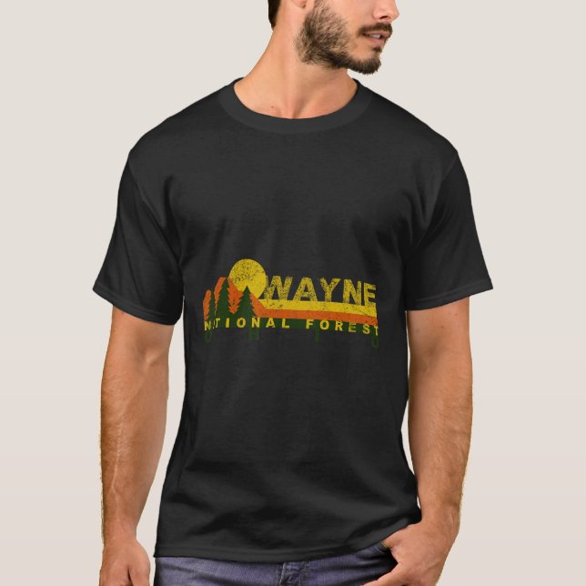 Camiseta Bosque Nacional Wayne Vintage Retro  (Anverso)