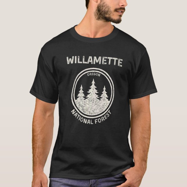 Camiseta Bosque Nacional Willamette Oregon (Anverso)