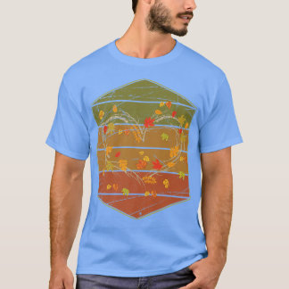 Camiseta Bosque natural de árboles otoñales retro deja la c