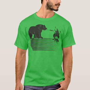 Camiseta Bosque natural de parrilladas de oso de barbacoa d