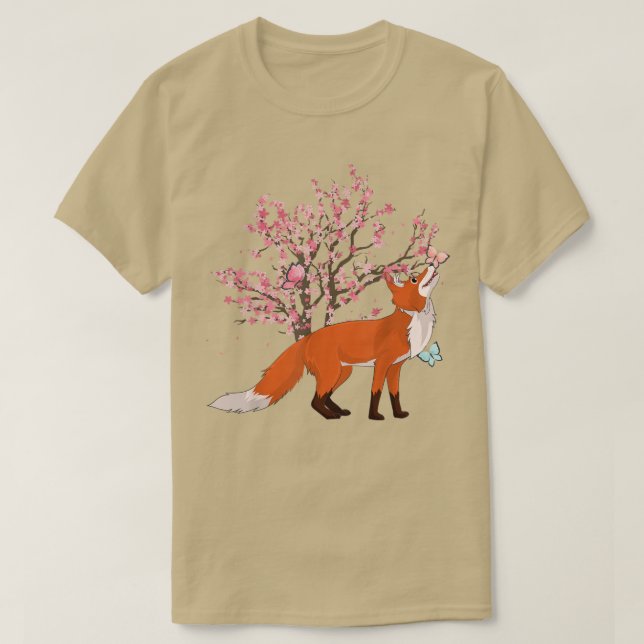 Camiseta Bosque natural de Sakura Animal Lover Cherry Bloss (Diseño del anverso)