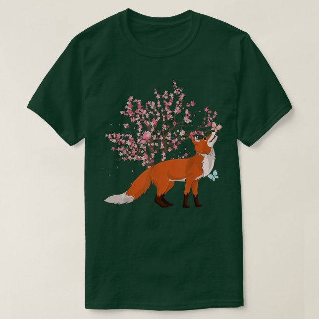 Camiseta Bosque natural de Sakura Animal Lover Cherry Bloss (Diseño del anverso)