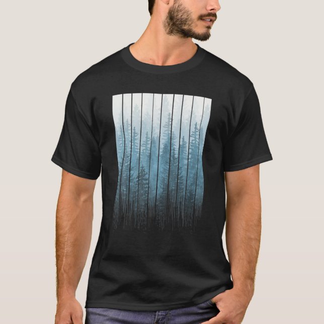Camiseta Bosque nivelado de turquesa con goteo (Anverso)