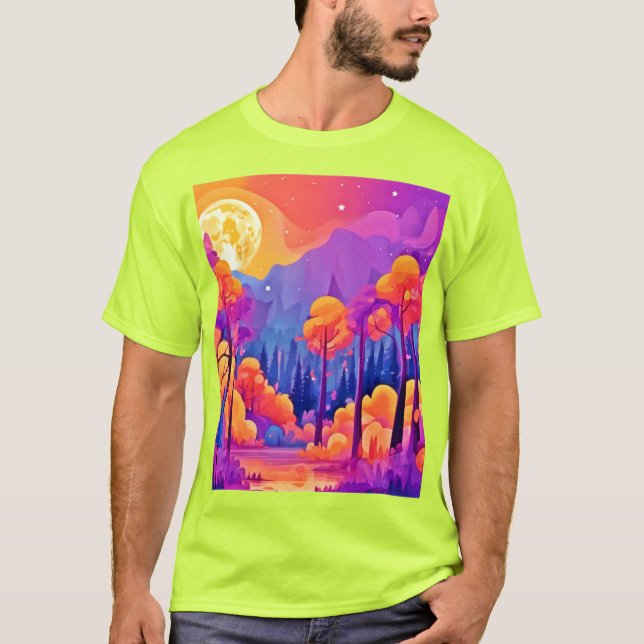 Camiseta Bosque onlit vibrante (Anverso)