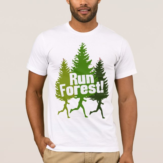 Camiseta Bosque Outdoorsy divertido del funcionamiento (Anverso)