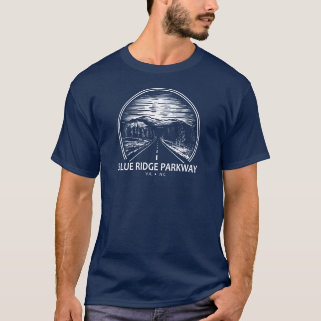 Camiseta Bosque Parkway de Blue Ridge (Anverso)