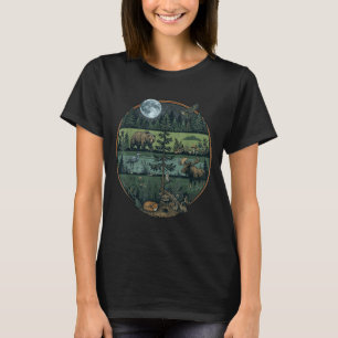 Camiseta Bosque retro árboles naturaleza vida silvestre al