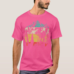 Camiseta Bosque retro de la naturaleza al aire libre de árb
