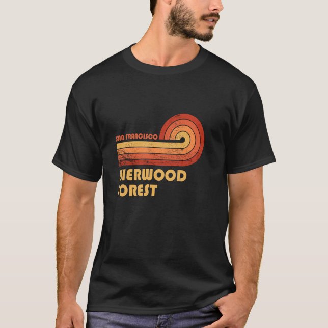 Camiseta Bosque Sherwood San Francisco California Retro Vin (Anverso)