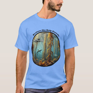 Camiseta Bosque subacuático Kelp con peces y langostas URM