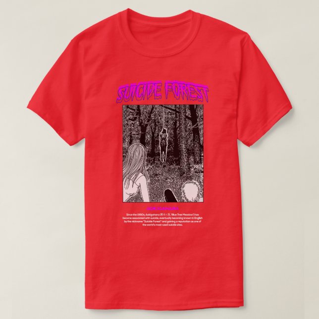 Camiseta Bosque suicida de Aokigahara (Diseño del anverso)