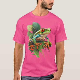 Camiseta Bosque tropical Ámbar anfibio Árbol de ojos rojos 