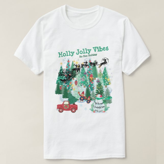Camiseta Bosque verde de christmastree clásico de Mikitiez (Diseño del anverso)