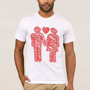 Camiseta Bosquejo cariñoso de los pares
