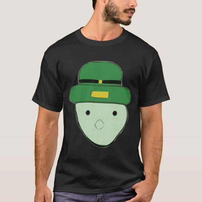 Camiseta Bosquejo coloreado verde Meme del Leprechaun (Anverso)