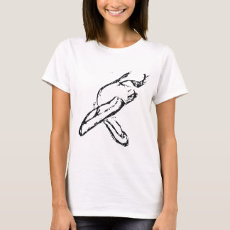 Camiseta Bosquejo de la magia de los zapatos de ballet