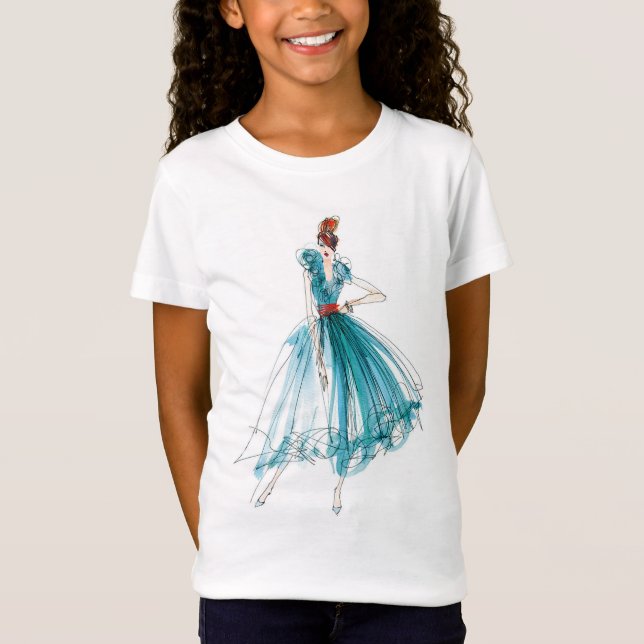 Camiseta Bosquejo de la moda de las altas costuras de Apple (Anverso)
