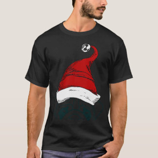 Camiseta ¡Bosquejo de Pug mirando! Pug de Navidad con sombr