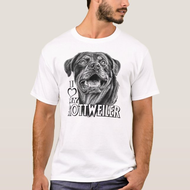 Camiseta Bosquejo de Rottweiler (Anverso)