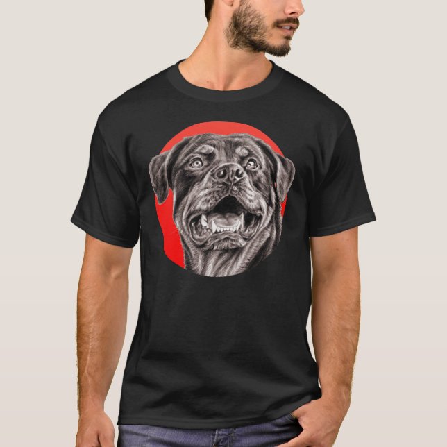 Camiseta Bosquejo de Rottweiler (Anverso)